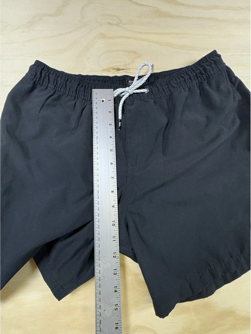 Quiksilver Volley Swim Trunks Mens Large Black Drawstring Surf Beach Swim Shorts